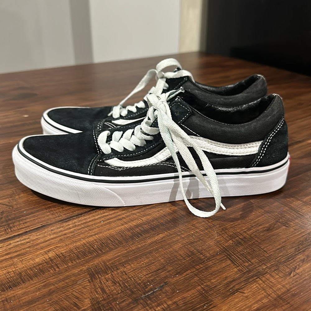 Vans Black suede Old Skool Skater Shoes Women’s 8.5/Mens 7 - Picture 2 of 10